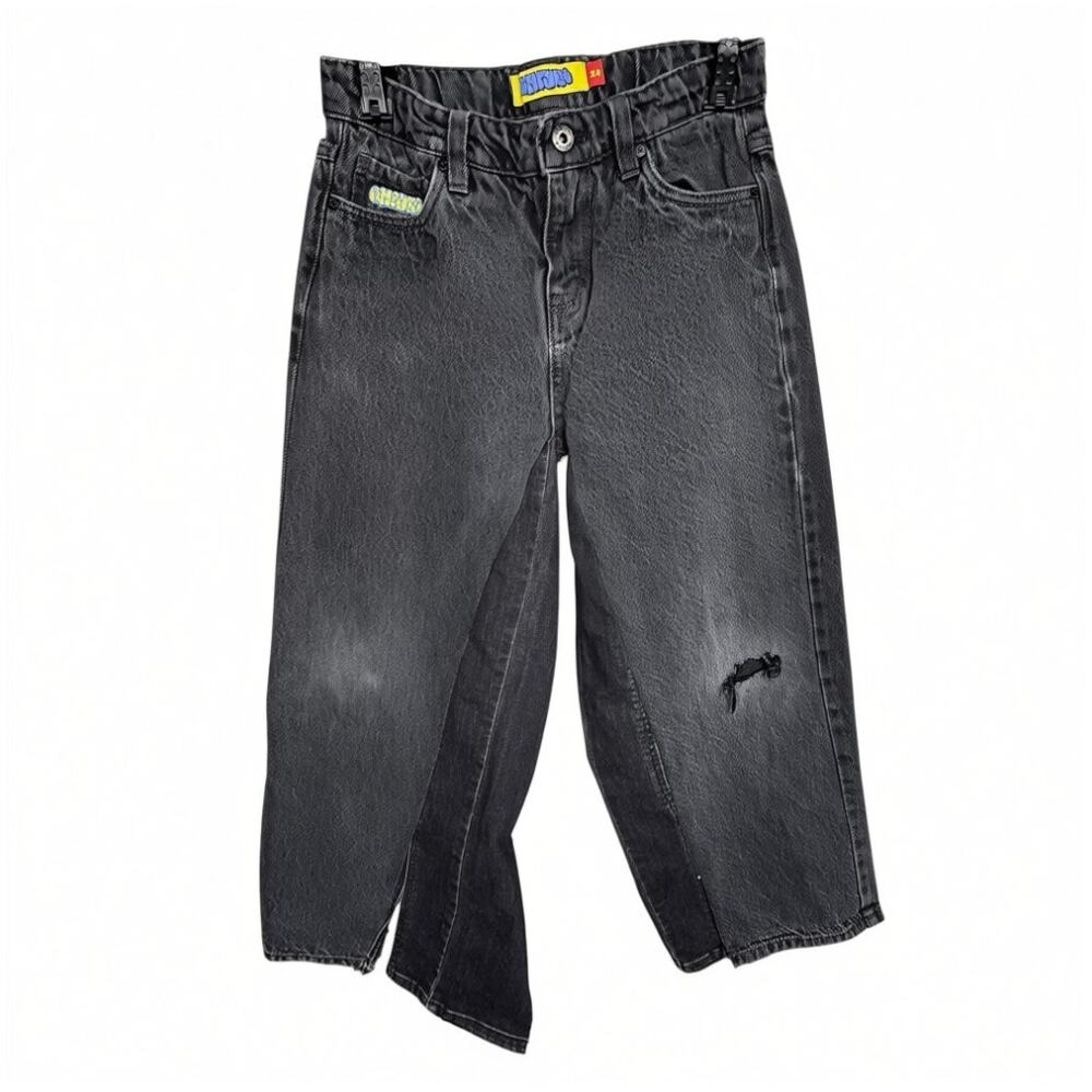 Empyre Black Wash Jeans Size 24x24 Baggy Y2K Style Skateboarding Customized